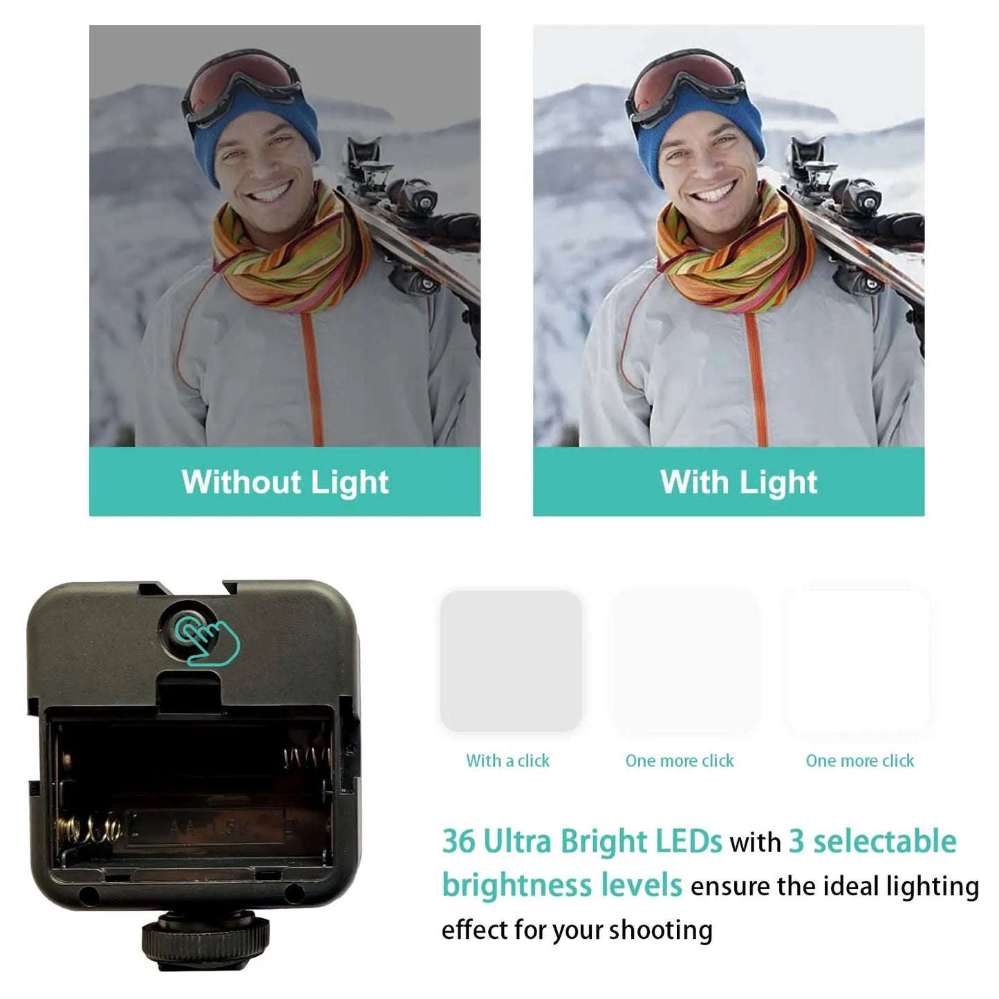 LumiMic™: Complete Vlog-Set met Licht, Microfoon en Afstandsbediening